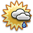 Partly cloudy Chance Rain Showers