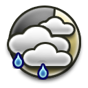 Mostly cloudy Drizzle