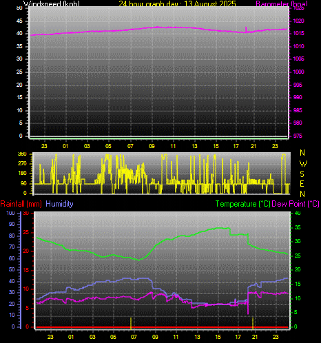 24 Hour Graph for Day 13