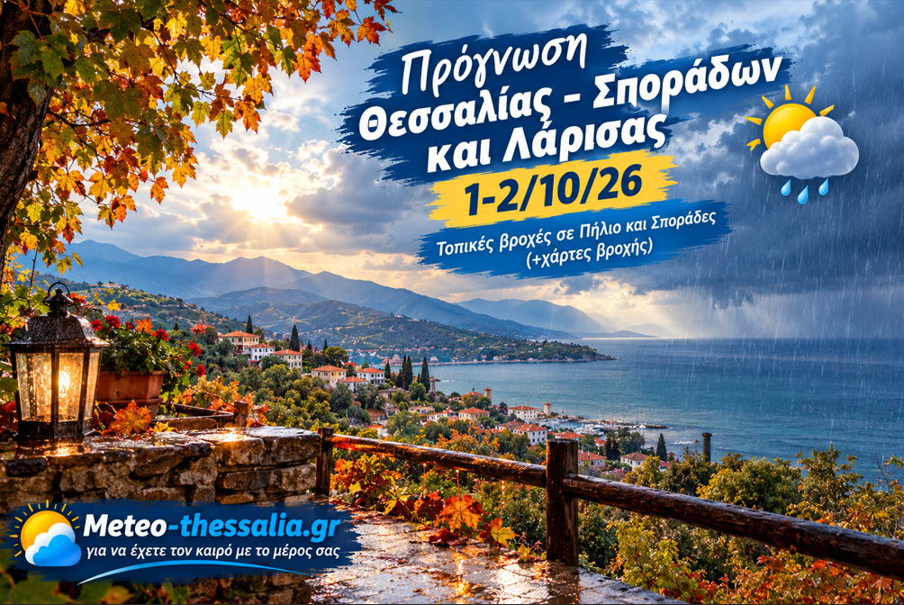 Πρόγνωση Θεσσαλίας – Σποράδων και Λάρισας 1-2/10/26